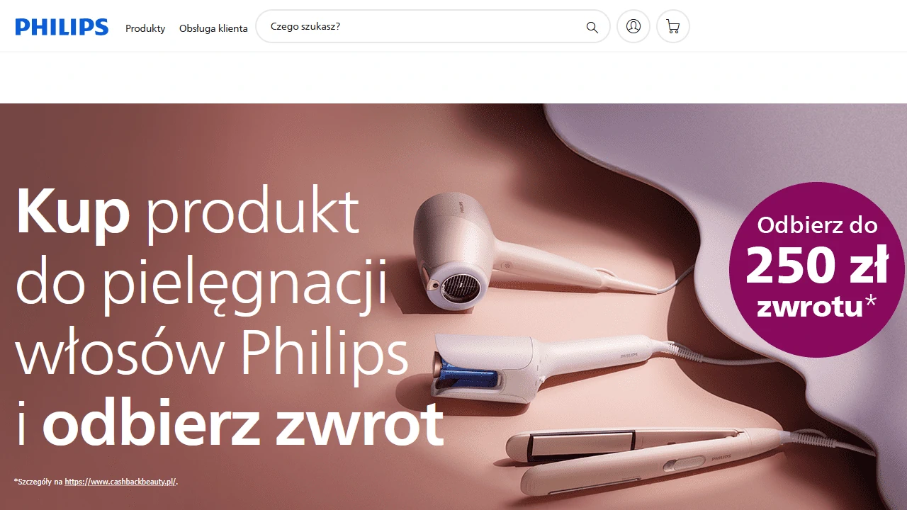Kup produkt do pielęgnacji włosów Philips i odbierz zwrot
