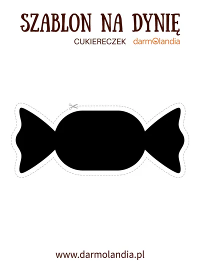 szablon na dynię cukierek