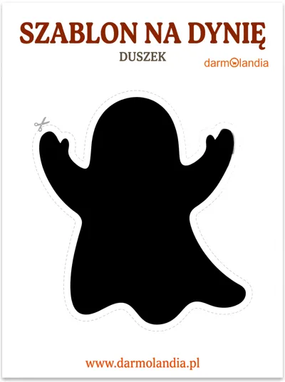 szablon na dynię duszek do druku