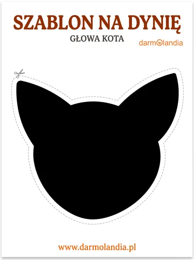wzór na dynię głowa kota