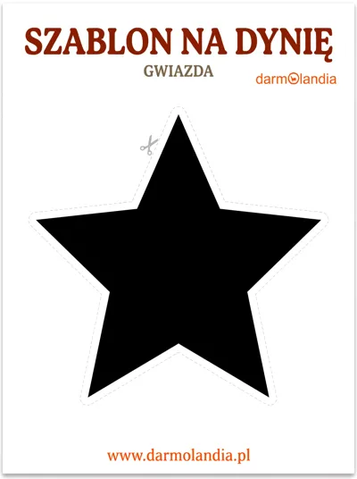 szablon na dynię gwiazda