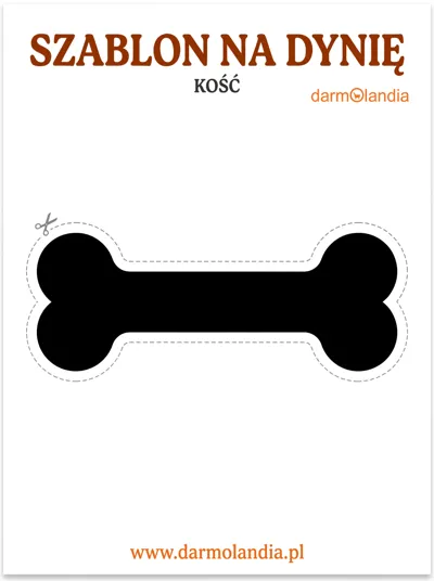 szablon na dynię kość