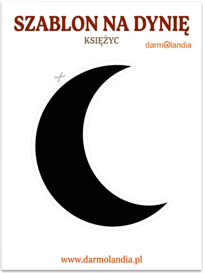 szablon na dynię księżyc do wydrukowania