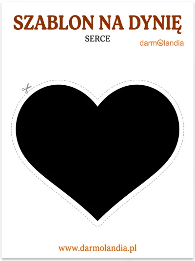szablon na dynię serce