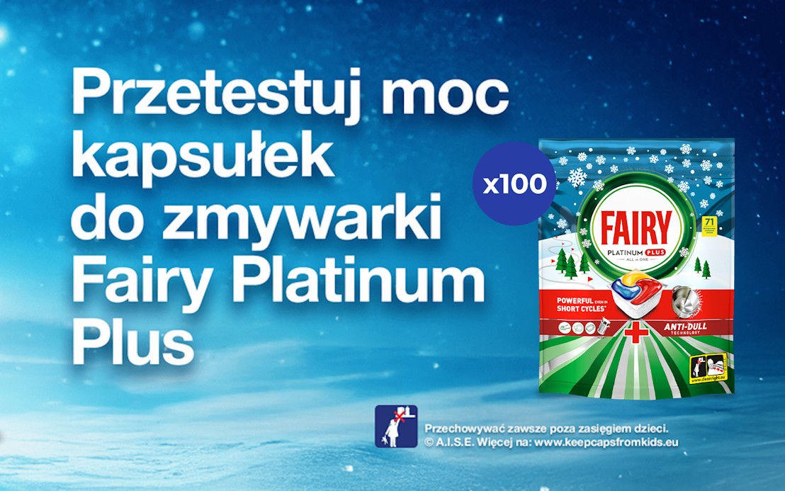 Test kapsułek do zmywarki Fairy Platinum Plus